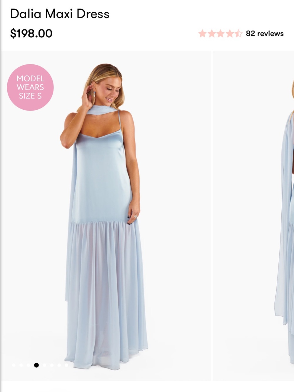Show me your MUMU Dalia Maxi Dress — Steel Blue Luxe Satin